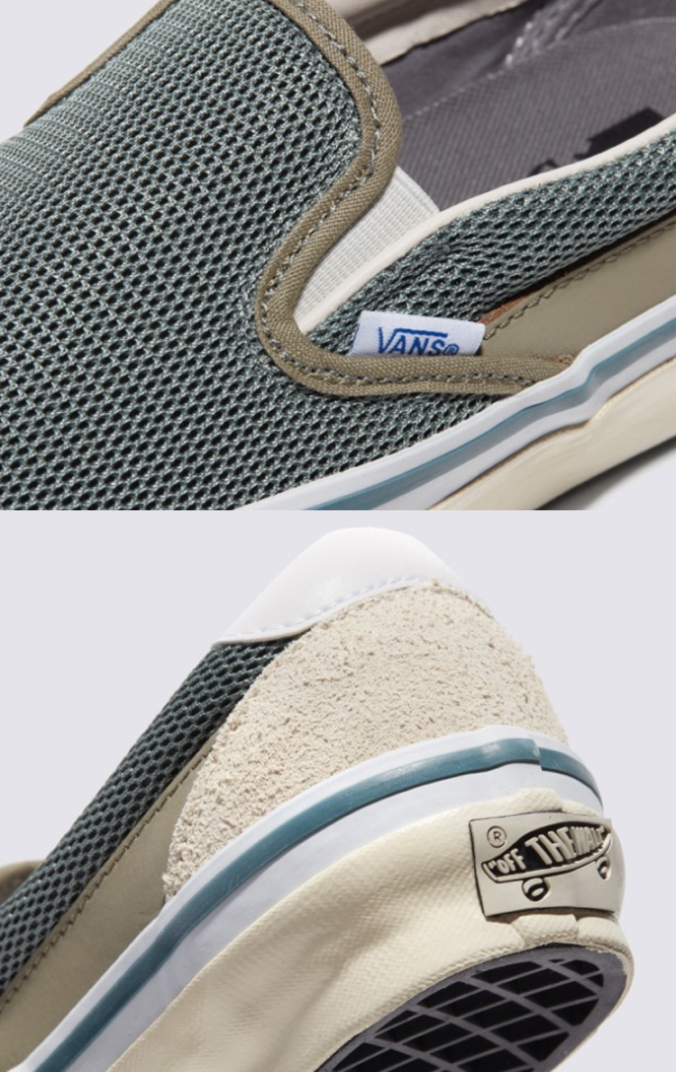 VANS バンズ スニーカー SLIP-ON REISSUE 98 SP LX GREEN MULTI