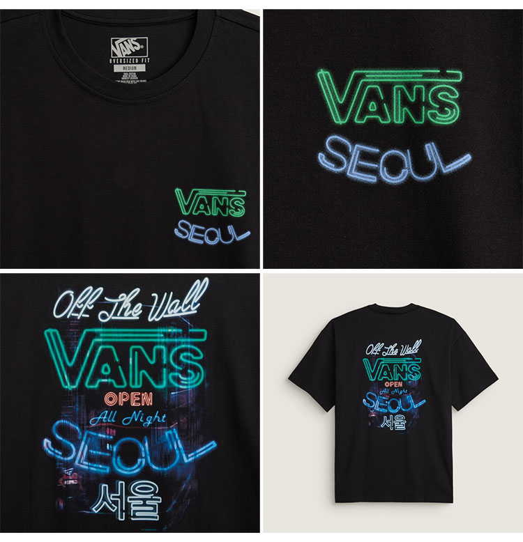 VANS SEOUL CITY DOOLY SS TEE ★送料込 VANS バンズ 韓国限定 Tシャツ ネオンサイン SEOUL CITY NIGHT
