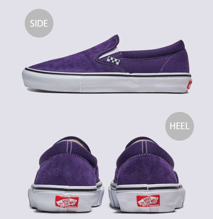 VANS（ヴァンズ） バンズ スニーカー SKATE SLIP-ON PURPLE BLACK