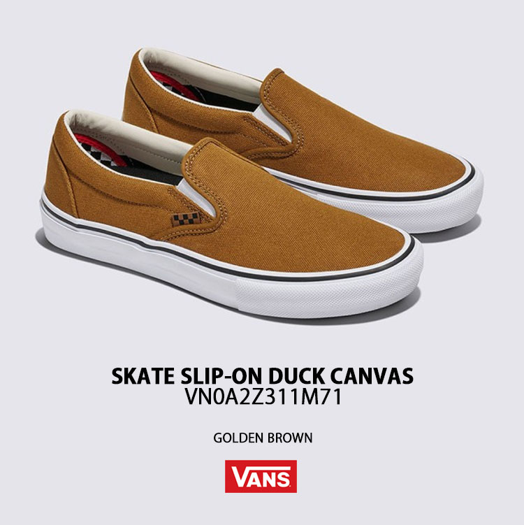 VANS バンズ スリッポン SKATE SLIP-ON DUCK CANVAS GOLDEN