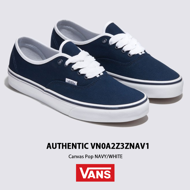 VANS（ヴァンズ） バンズ スニーカー AUTHENTIC CANVAS POP NAVY WHITE