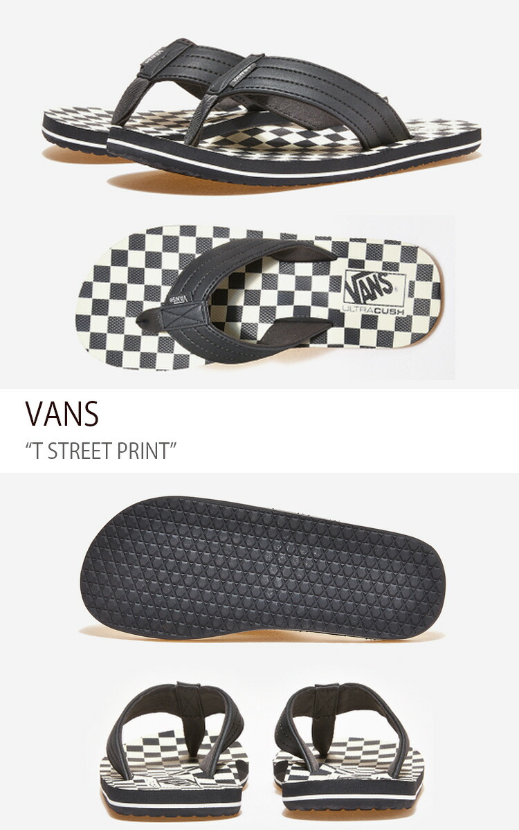 VANS バンズ サンダル T STREET PRINT CHECKERBOARD UNEXPLORED