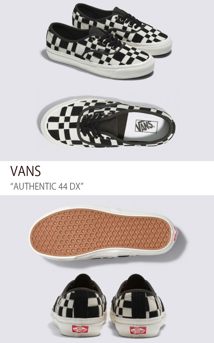 VANS バンズ スニーカー AUTHENTIC 44 DX WOVEN CHECK BLACK WHITE