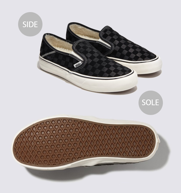 VANS バンズ スニーカー SLIP-ON VR3 SF SHERPA BLACK BLACK