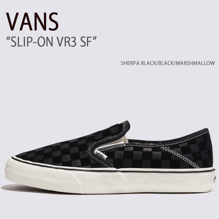 VANS バンズ スニーカー SLIP-ON VR3 SF SHERPA BLACK BLACK