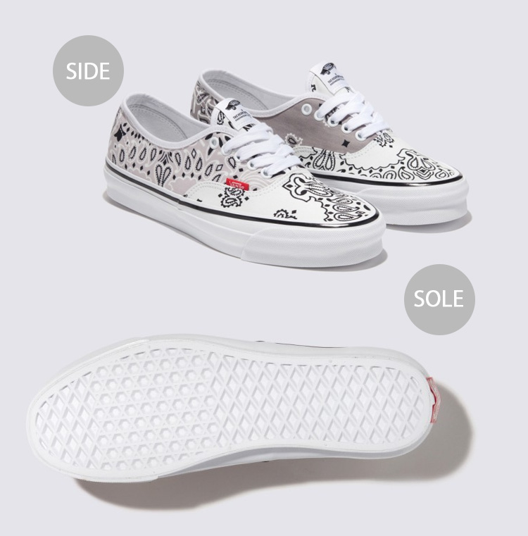 VANS バンズ スニーカー OG AUTHENTIC LX BANDANA LIGHT GRAY