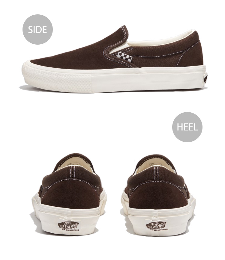 VANS（ヴァンズ） バンズ スニーカー SKATE SLIP-ON CHOCOLATE BROWN