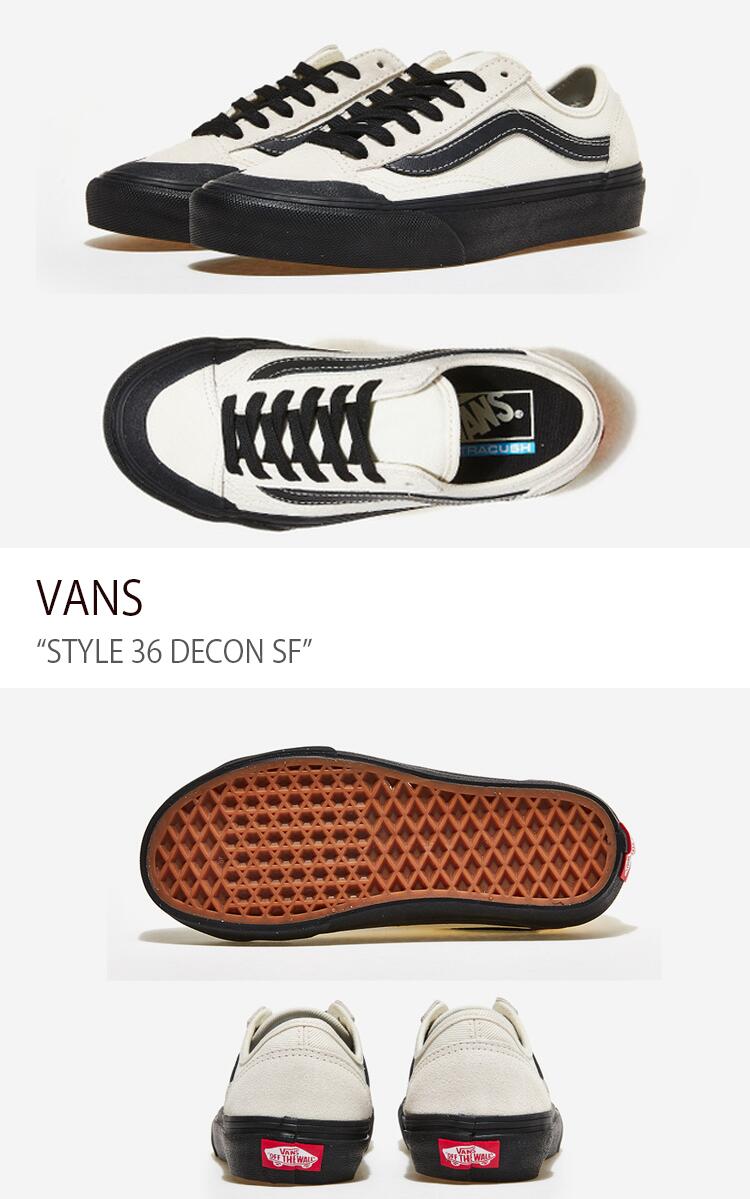 VANS バンズ スニーカー STYLE 36 DECON SF MARSHMALLOW BLACK VANS バンズ スニーカー STYLE 36 DECON SF MARSHMALLOW BLACK