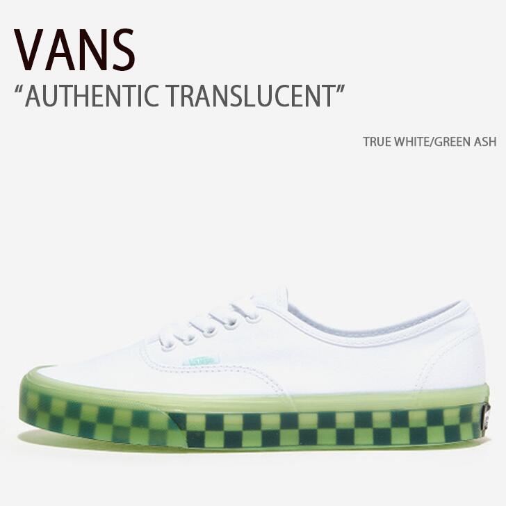 VANS バンズ スニーカー AUTHENTIC TRANSLUCENT TRUE WHITE GREEN ASH オーセンティック  トランスルーセント VN0A5KRDAVD