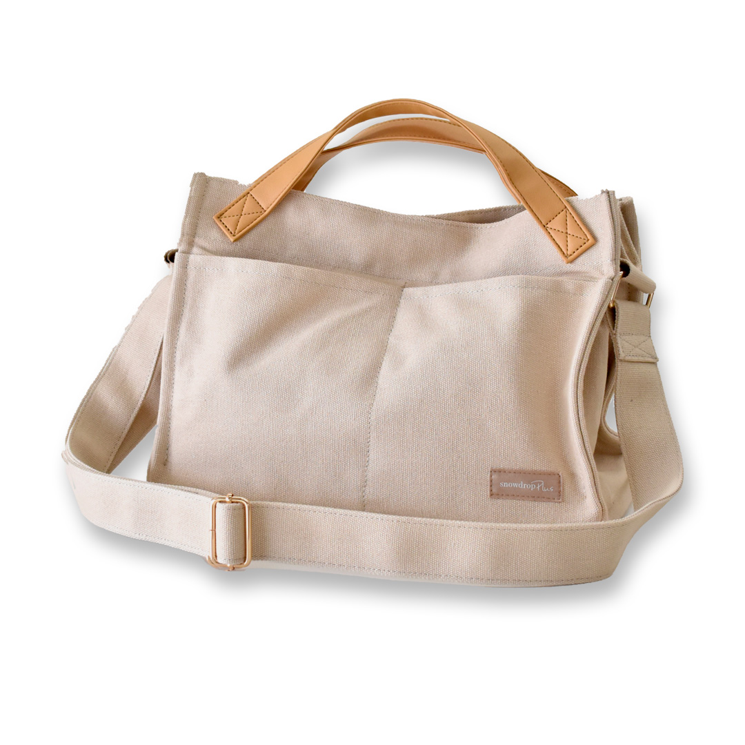 キャンバスお散歩バック 犬 名入れ 刺繍 ショルダー バッグ ポケット