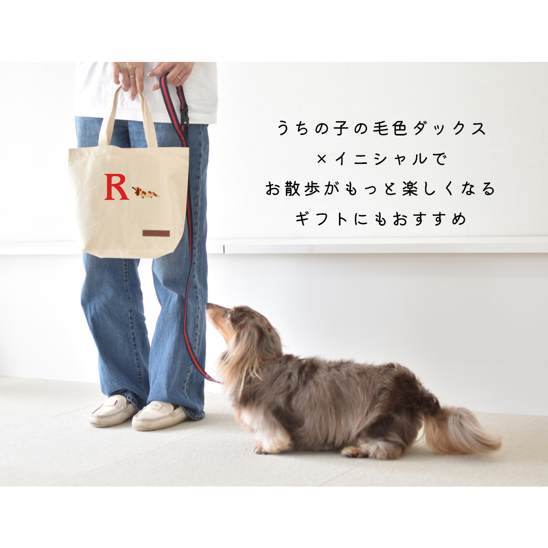 イニシャル入り ブロック体 小さめお散歩バッグ オリジナル 愛犬 刺繍 ペットグッズ 犬用品 軽量 ゆうパケット対応 | ブランド登録なし | 01