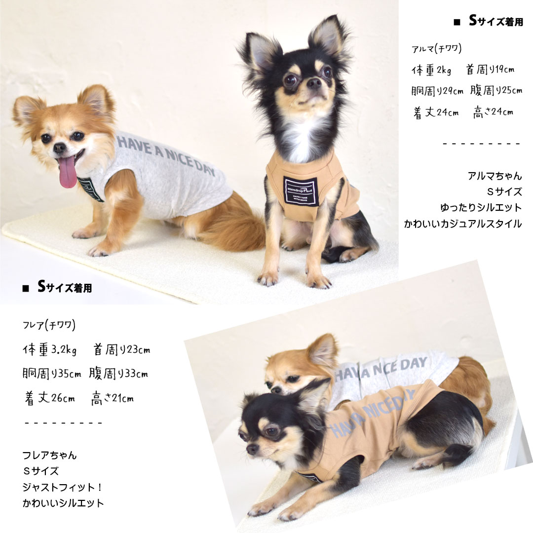 (在庫処分SALEの為返品交換不可)縦ロゴ HAVE A NICE タンクトップ 犬 服 ペット ロゴタンクトップ ストレッチ ノースリーブ 袖なし ゆうパケット対応 | ブランド登録なし | 05