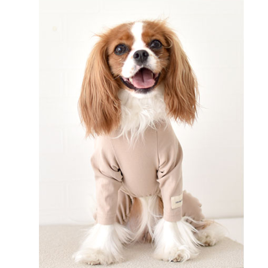 カバーオール 犬 犬服 プリント 名入れ  ペット snowdrop ロンパース オールインワン つなぎ 部屋着 インナー  伸縮性 ゆうパケット対応 | ブランド登録なし | 03