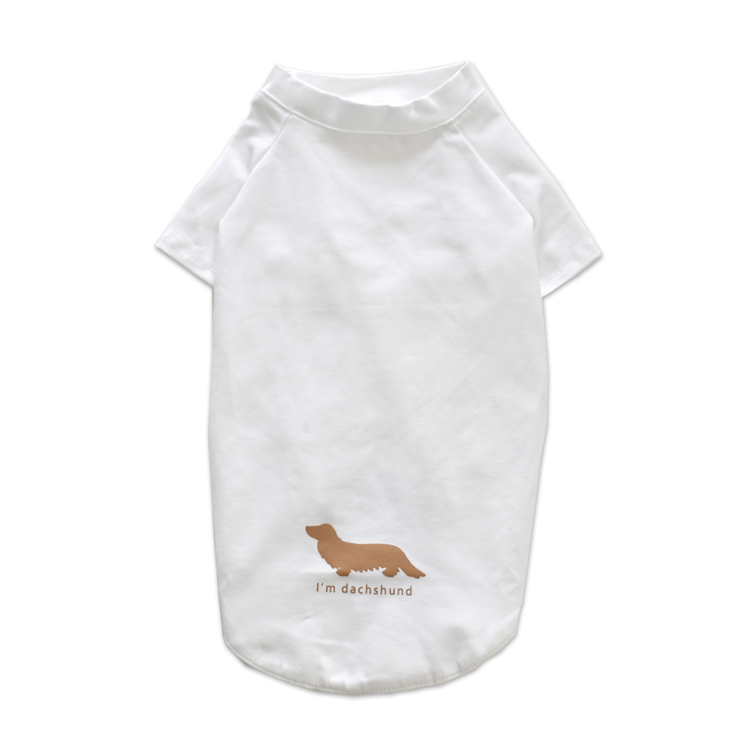 お揃い シンプルダックスフレンチTシャツ ダックス 名入れ 刺繍 犬 服 着せやすい のびのび 犬  snowdrop ゆうパケット対応 | ブランド登録なし | 01