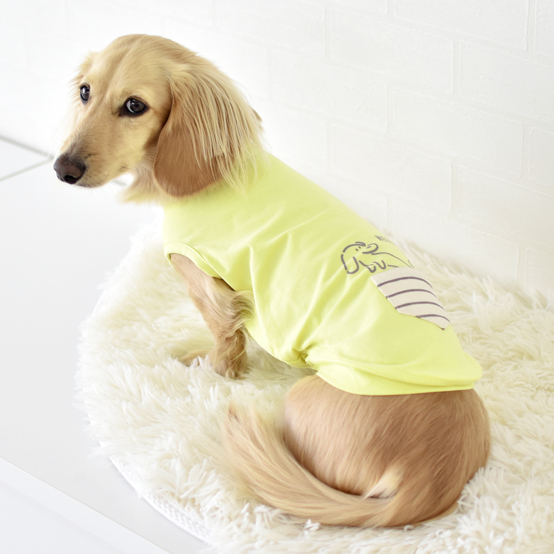 ポケット付きタンクトップ ダックスサイズ タンクトップ 犬 服snowdrop