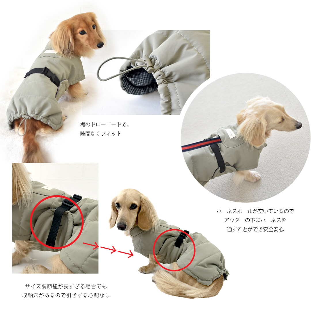 発熱アウター 機能性アウター 暖か snowdrop犬用防寒服 冬用コート