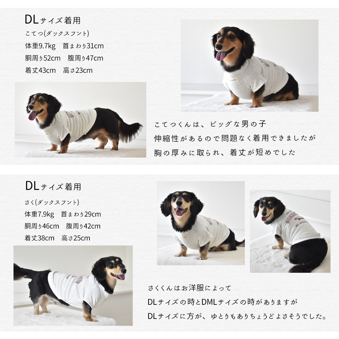 裏ボアフレンチ ぬくぬく トレーナー ダックスサイズ 名入れ 刺繍 犬服