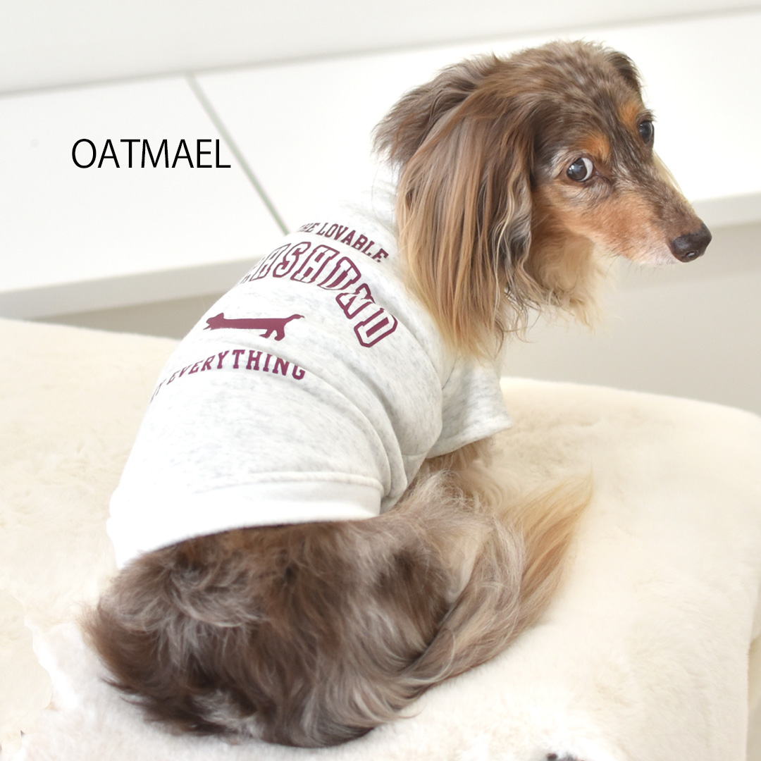 裏ボアフレンチ ぬくぬく トレーナー ダックスサイズ 名入れ 刺繍 犬服