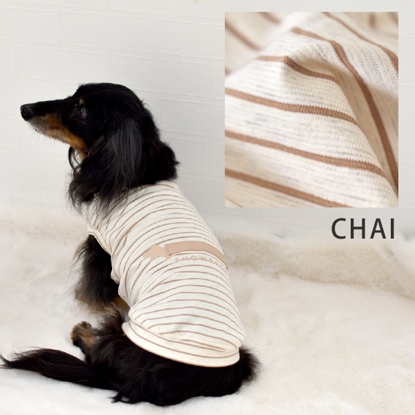 ボーダーロングダックス タンクトップ ダックスサイズ 名入れ 刺繍 春 夏 犬 服 涼しい タンクトップ 犬服 snowdrop のびのび 着せやすい ゆうパケット対象 | ブランド登録なし | 05