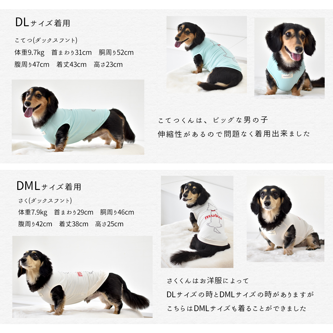 プリント後ろ向きダックス メッシュタンクトップ ダックスサイズ 犬 服 snowdrop クール のびのび ゆうパケット対応 関連画像5