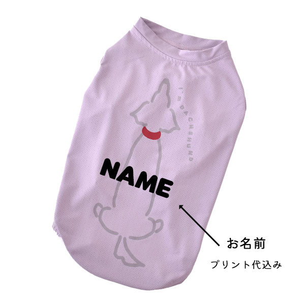 一部予約商品発送日5/29)プリント後ろ向きダックス メッシュタンク