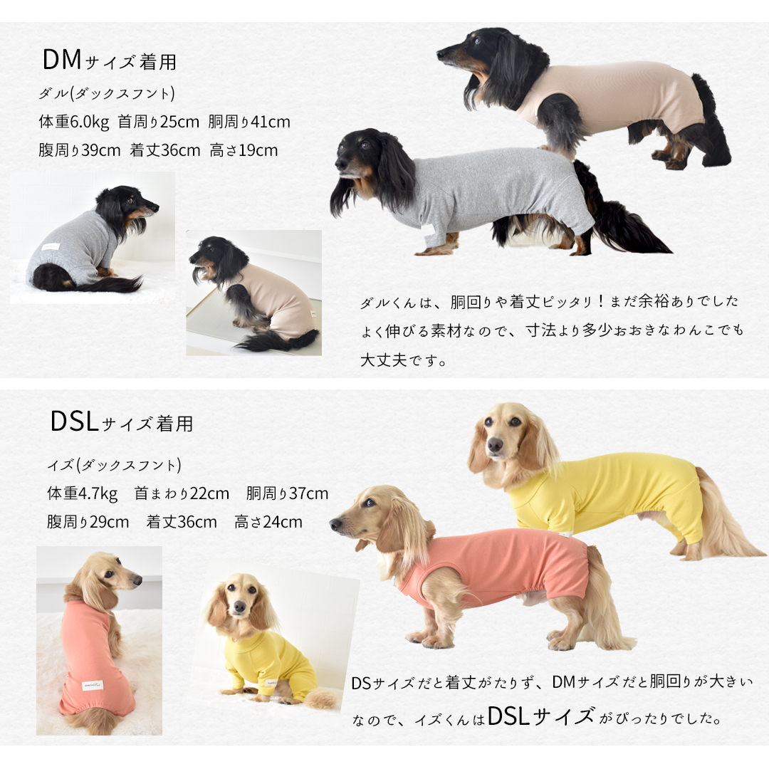 カバーオール プリント 名入れ ダックス 犬 犬服 ペット snowdrop ロンパース オールインワン つなぎ 部屋着 インナー  伸縮性 ゆうパケット対応 | ブランド登録なし | 03