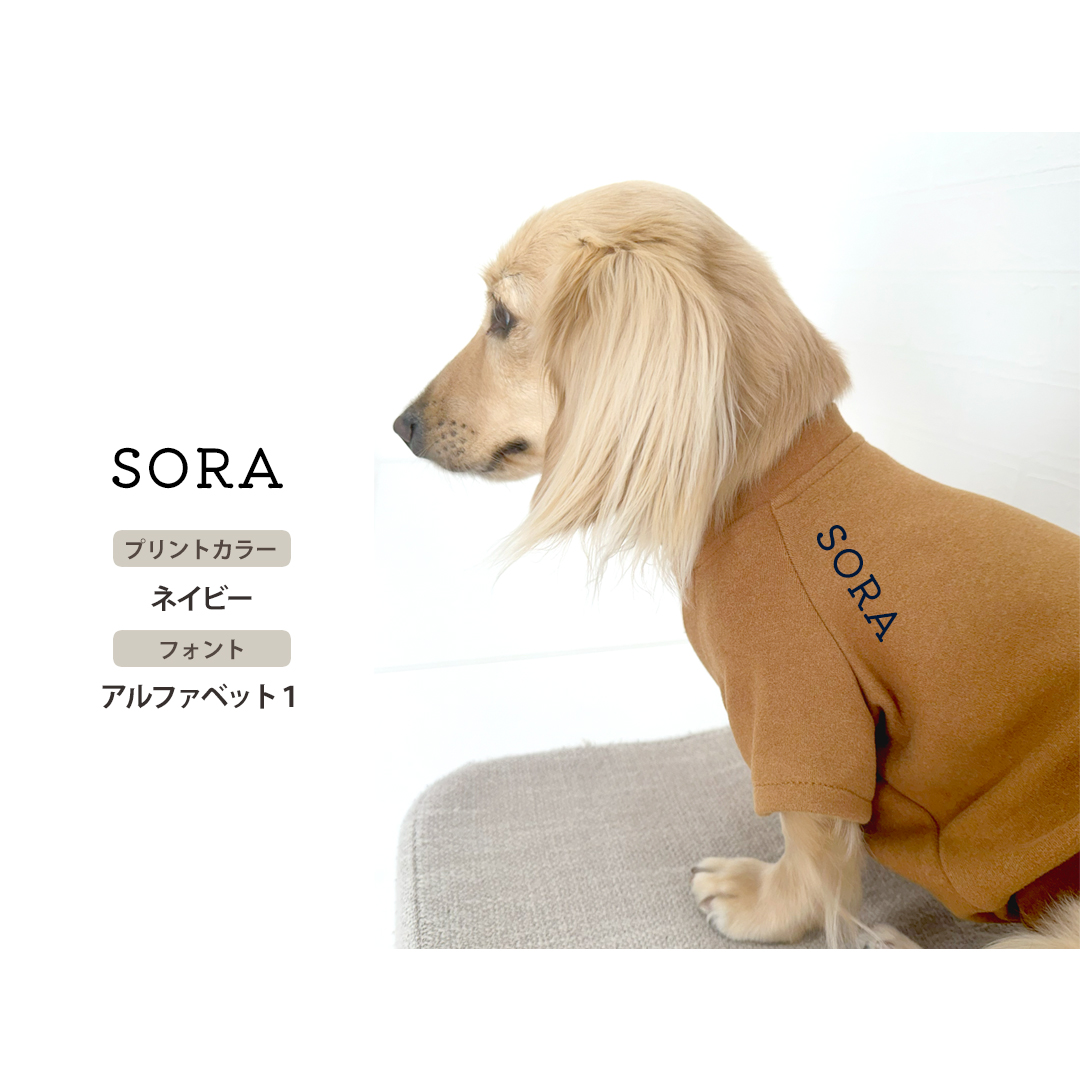 (10月20日12時迄早割10％OFF)起毛フレンチ袖 名前入り プリント  ダックスサイズ 犬服 snowdrop あったか ストレッチ ゆうパケット対応 | ブランド登録なし | 11