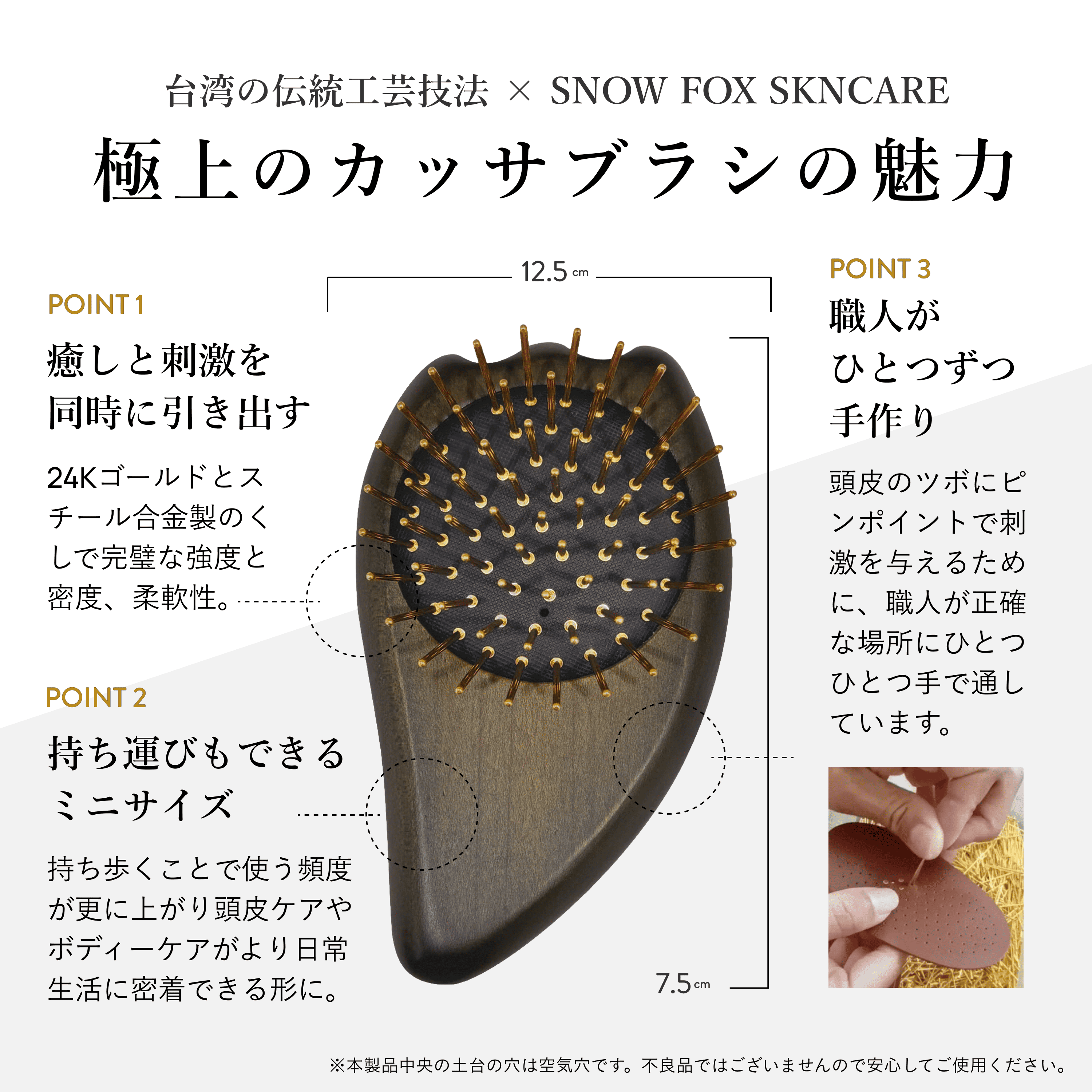 SNOW FOX SKINCARE ヘアブラシかっさ メンズ 美顔器買うより、これだっ