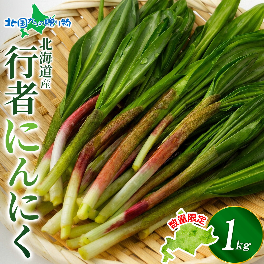 【最高級】行者ニンニク　1kg 北国からの贈り物 行者にんにく 1kg 行者ニンニク 北海道産 山菜