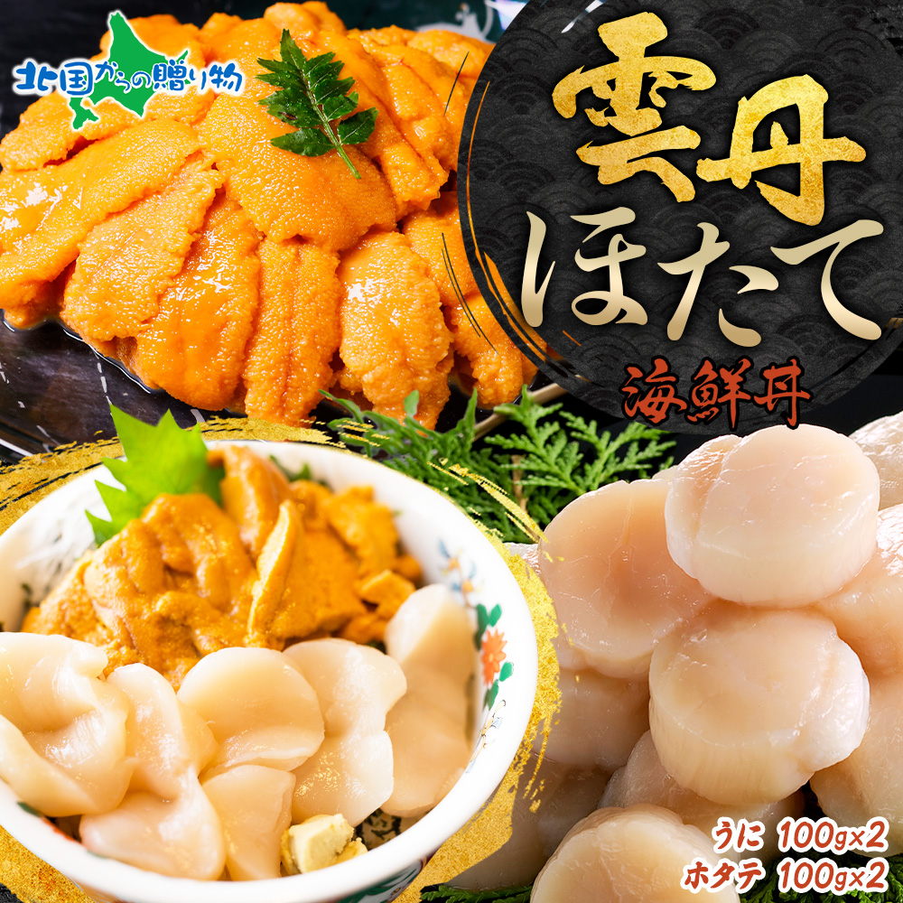 北国からの贈り物 2種 うに 200g ホタテ 計400g ウニ チリ産 北国からの贈り物 2種 うに 200g ホタテ 計400g ウニ チリ産