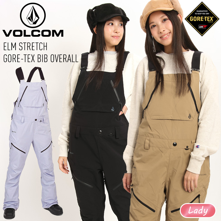 ボルコム ウェア ELM STRETCH GORE BIB OVERALL Womens Elm Stretch Gore Bib Overalls - Black | Volcom Japan