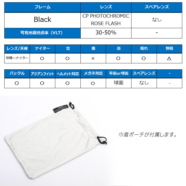 2024 SMITH スミス スノーボード ゴーグル Sequence シークエンス OTG カラー: Black 調光レンズ CP  Photochromic Rose Flash スキー