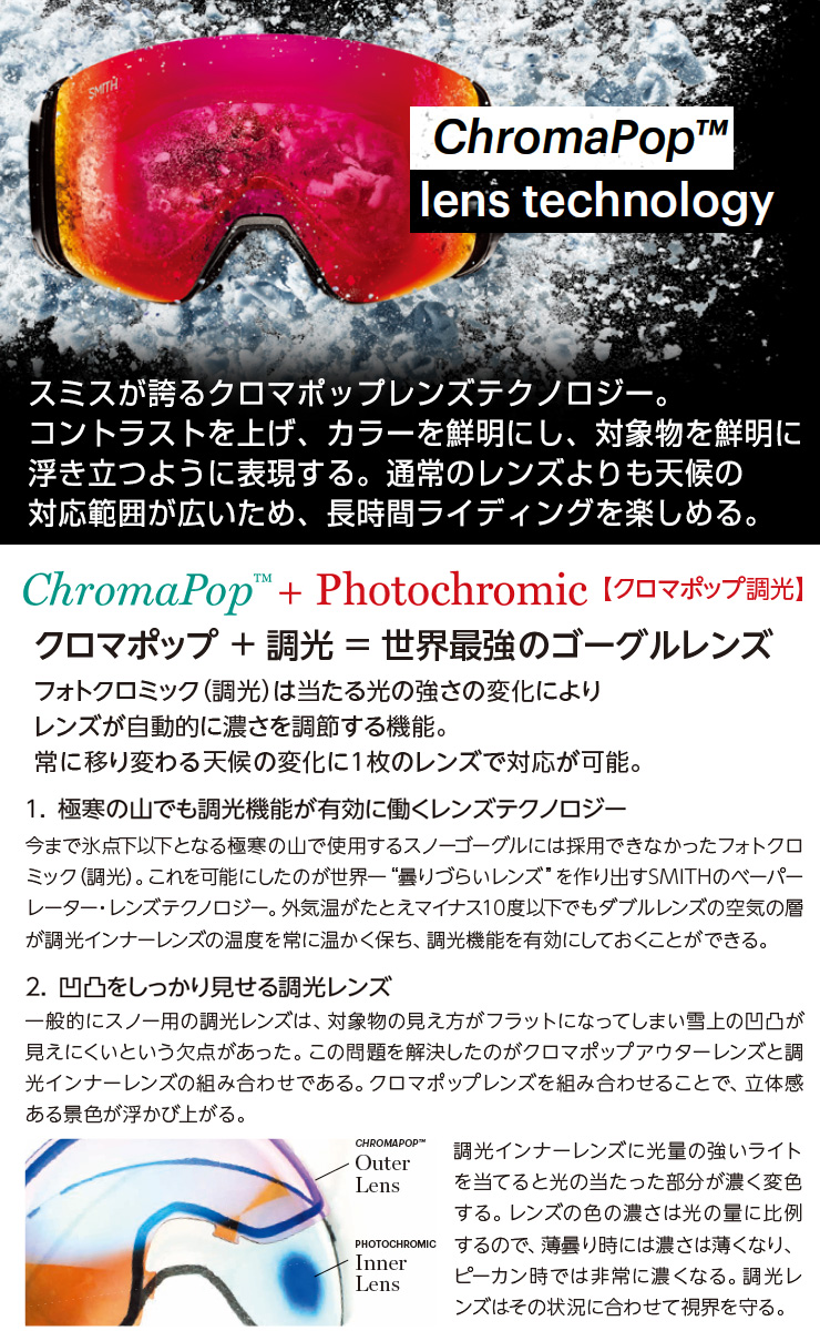 SMITH（スミス） 2026 SMITH スノーボード ゴーグル Moment モーメント