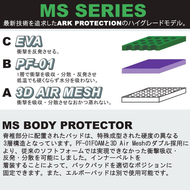 ARK エーアールケー MS HIP PROTECTOR LONG ヒッププロテクター