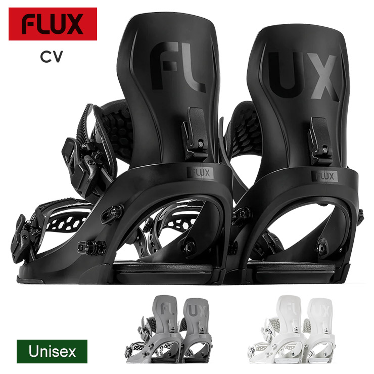 FLUX CV 23-24スノーボードビンディング グレー フラックス(FLUX) スノーボード ビンディング シーブイ CV 【23