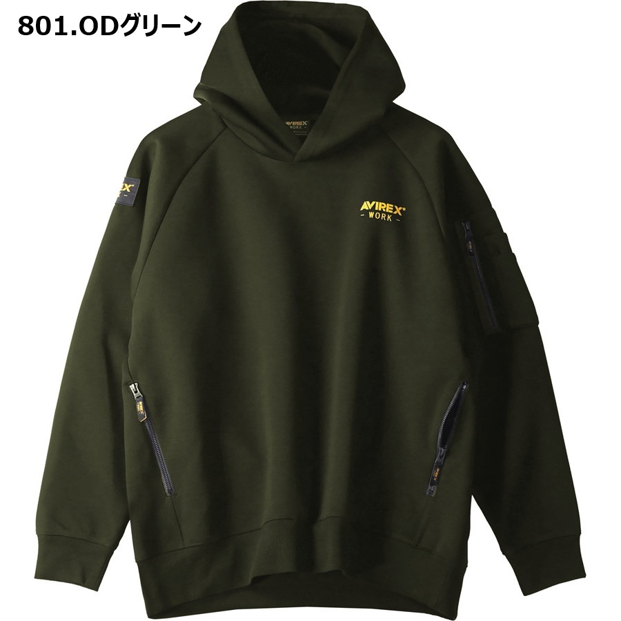 M-4L AV402 プルオーバーパーカー AVIREX WORK 作業服 フーディー 秋冬
