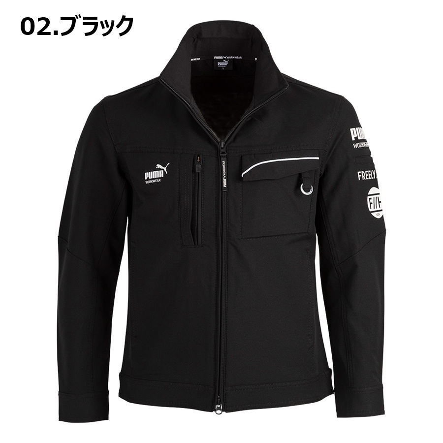 【お値下げ】PUMA WARK WEAR 作業服 上下セット ブラック系 スミ黒 作業ウェア PUMA プーマ 作業着 上下セット 秋冬 ストレッチ