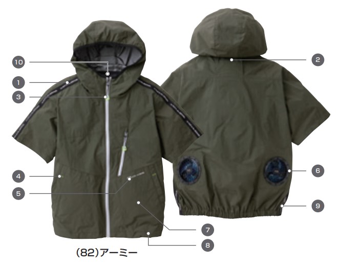 S-LL 0129-01 EF用半袖ブルゾン G.G. EFウェア 空調服 作業服 遮 S-LL 0129-01 EF用半袖ブルゾン G.G. EFウェア 空調服 作業服 遮