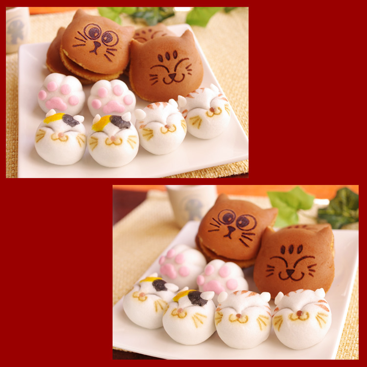 人気商品【猫の和菓子大家族セット 詰め合わせ10個入】ギフト