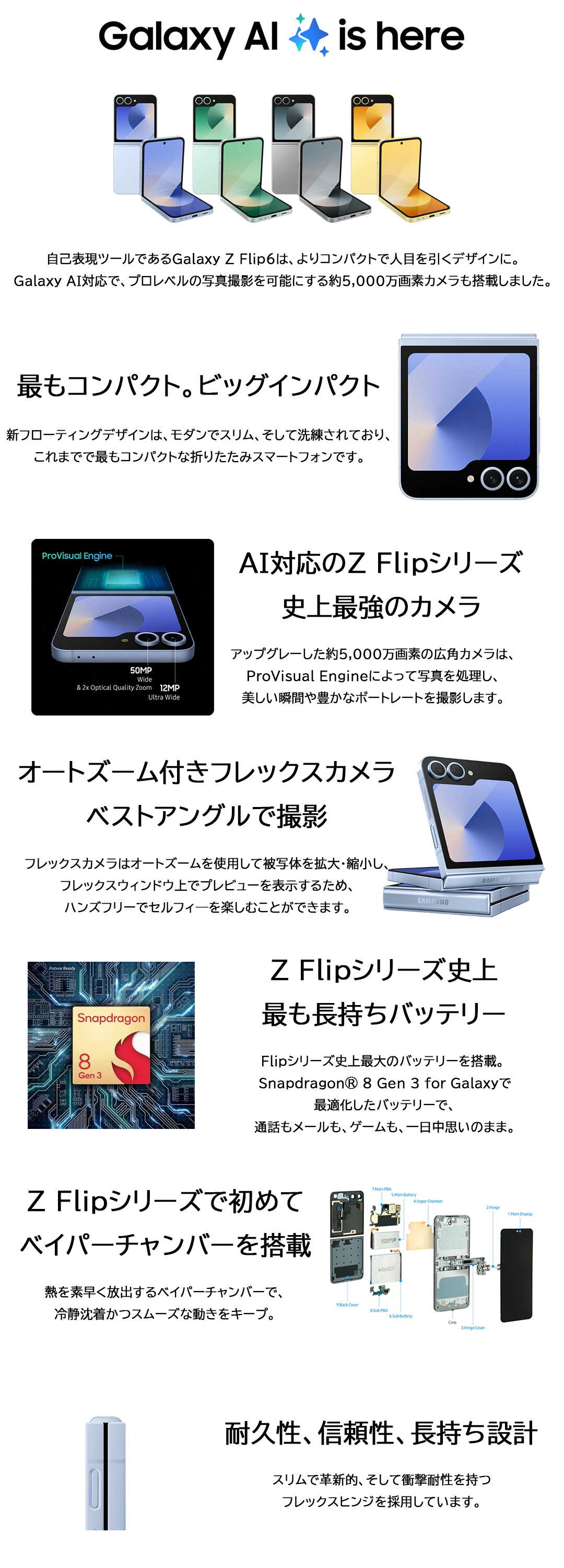 Galaxy Z Flip6 シルバー 本体 SIMフリー 256GB 新品 韓国版