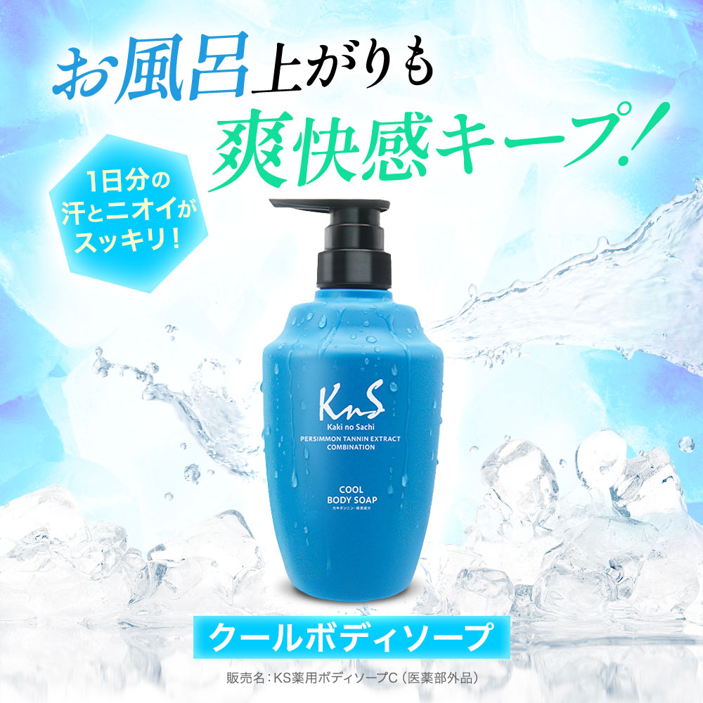 マックス（MAX） 【薬用柿渋ボディソープCOOL】KnS 柿のさち 薬用