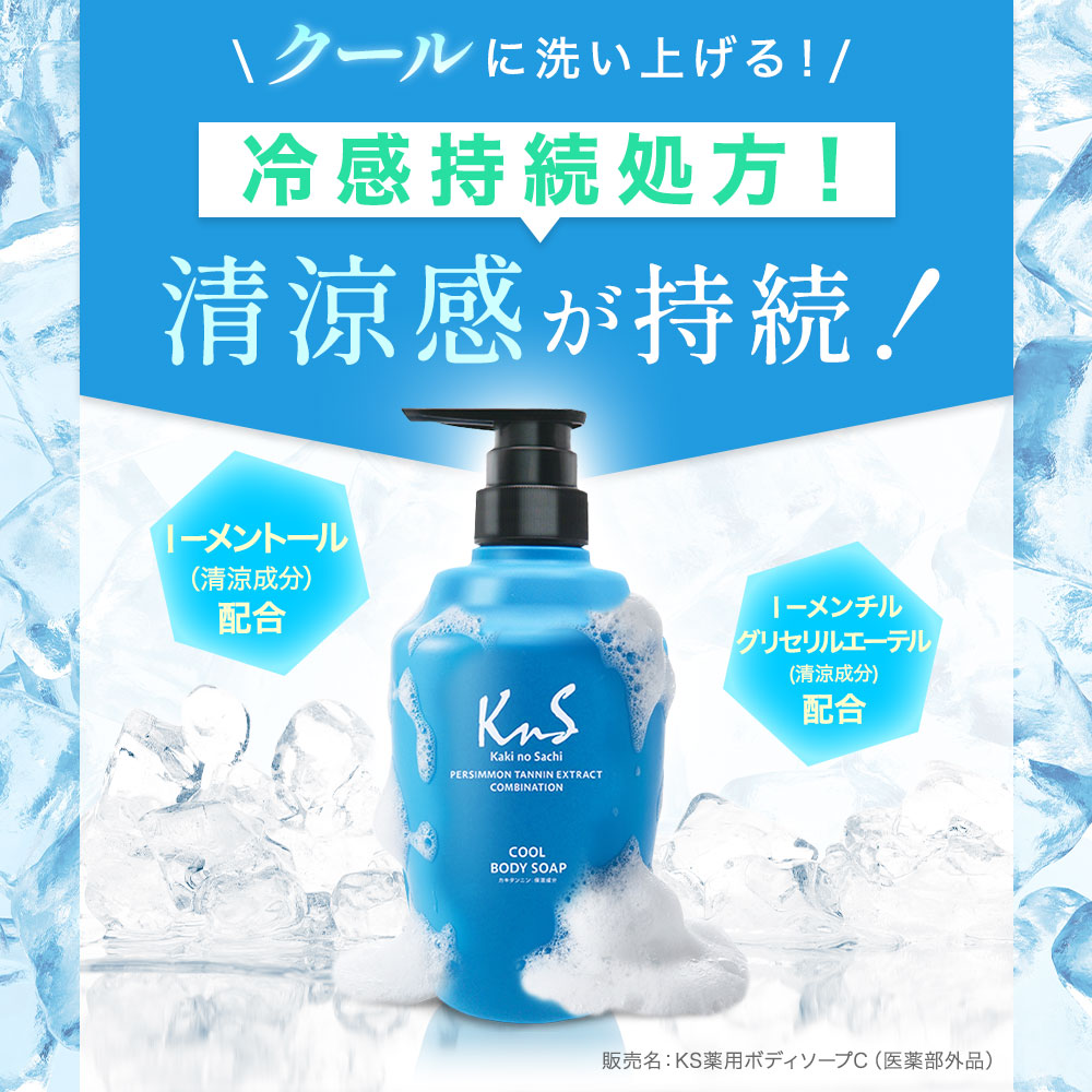 マックス（MAX） 【薬用柿渋ボディソープCOOL】KnS 柿のさち 薬用