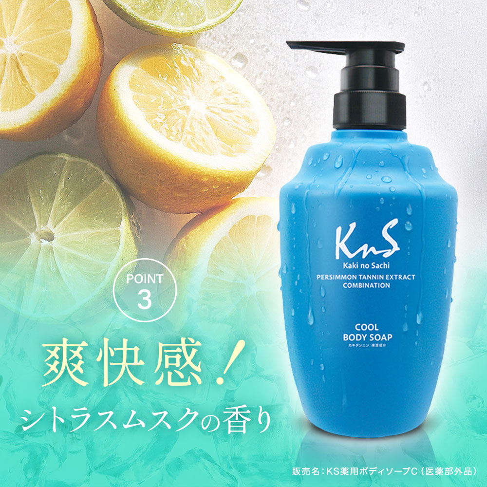 マックス（MAX） 【薬用柿渋ボディソープCOOL】KnS 柿のさち 薬用
