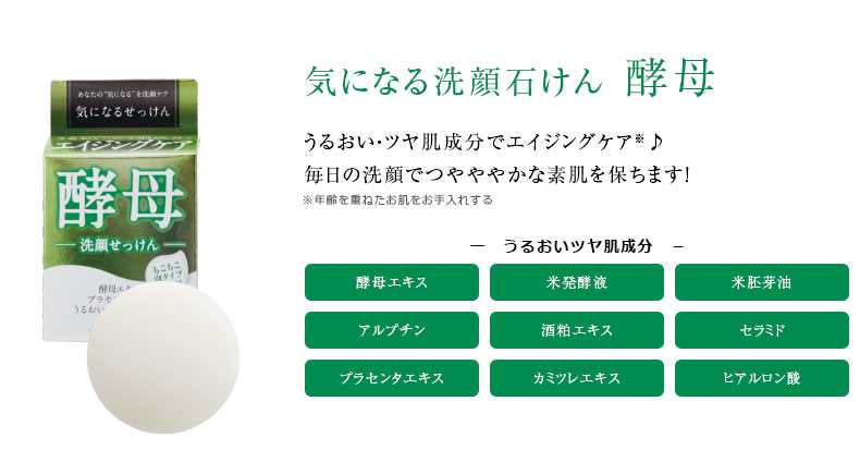 気になる洗顔石けん 酵母