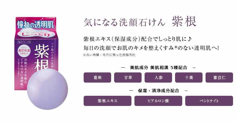気になる洗顔石けん 紫根