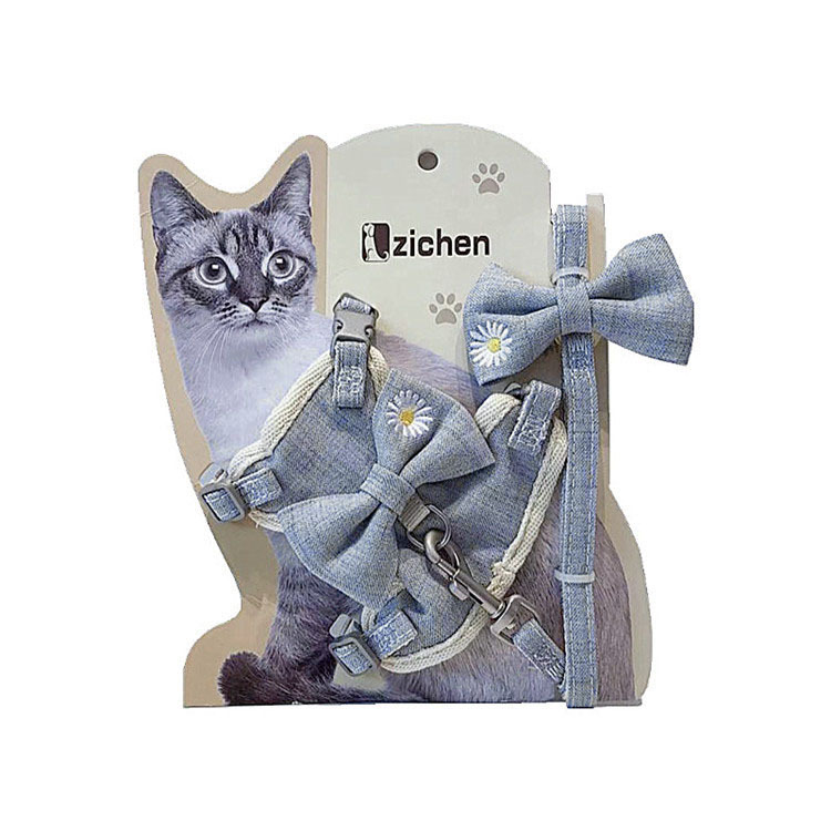 猫 犬 ハーネス リード ペット 服 リボン フラワー ウェアハーネス 胴輪 キャット ドッグ メッシュ |  | 03