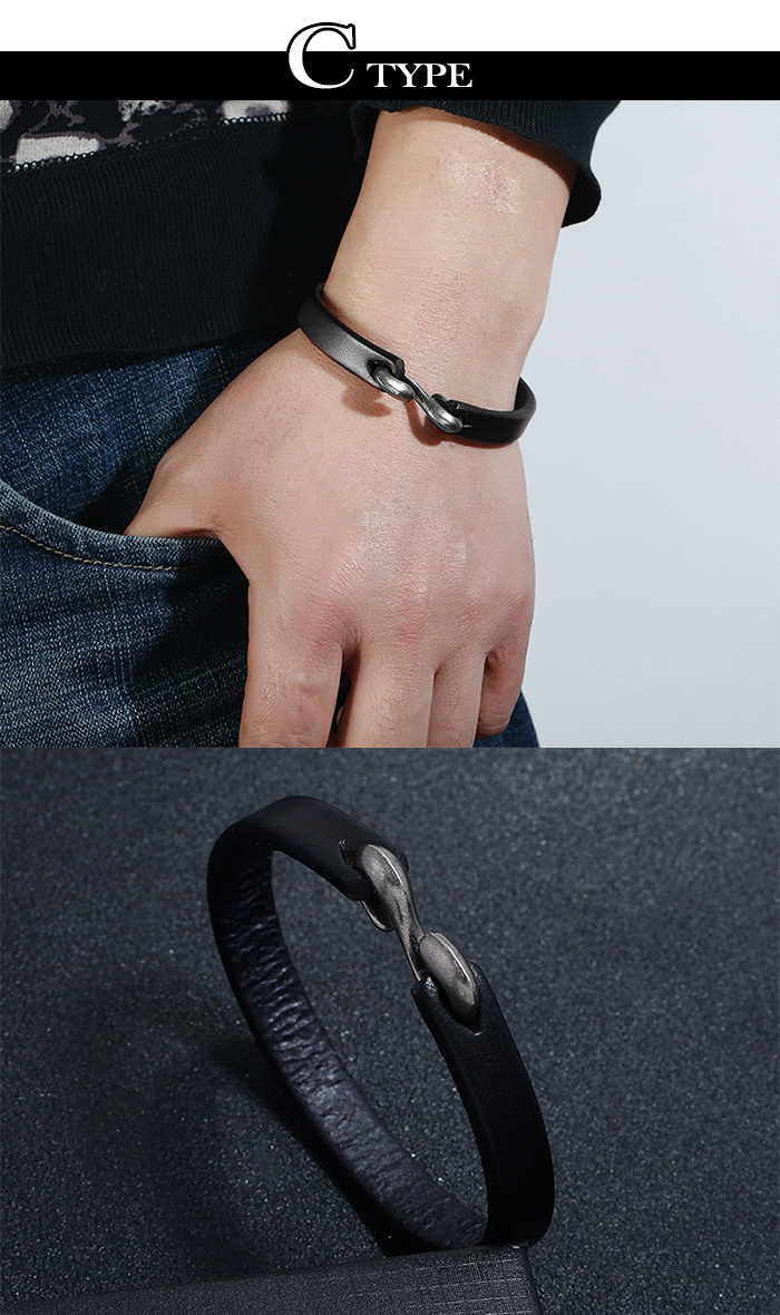 ブレスレット 本牛革 本革 ブレス ミサンガ 腕輪 アクセサリー ユニ