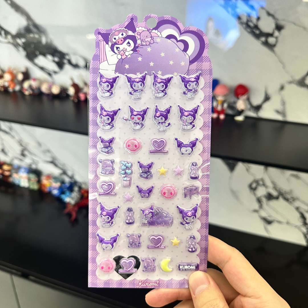 海外限定・正規品】3Dシール 透明 クリア 光沢 ぷっくり ぶくぶく