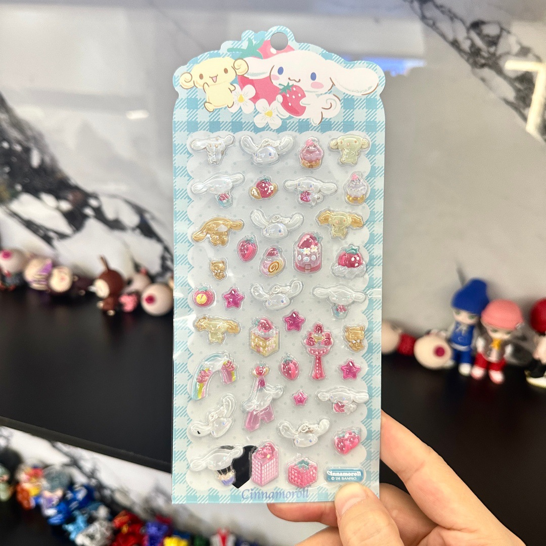 海外限定・正規品】3Dシール 透明 クリア 光沢 ぷっくり ぶくぶく