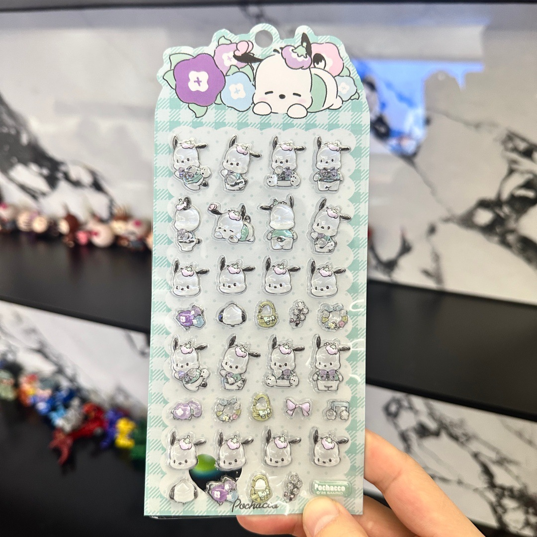 海外限定・正規品】3Dシール 透明 クリア 光沢 ぷっくり ぶくぶく